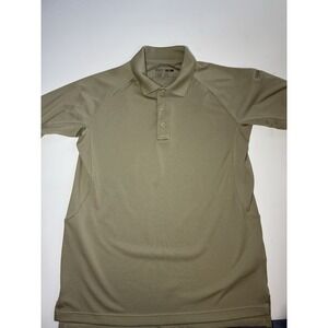 5.11 Tactical Polo Short Sleeve Performance Shirt Multi Pocket Tan Mens Medium